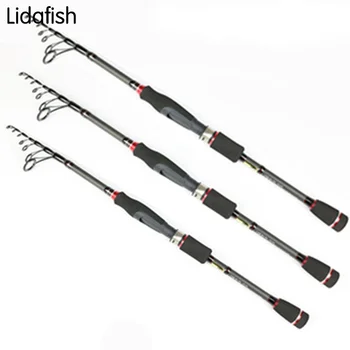 

LIDAFISH black Carbon Fiber casting/spining Fishing rod Portable Stream lure Fishing Rod superhard Light weight rods