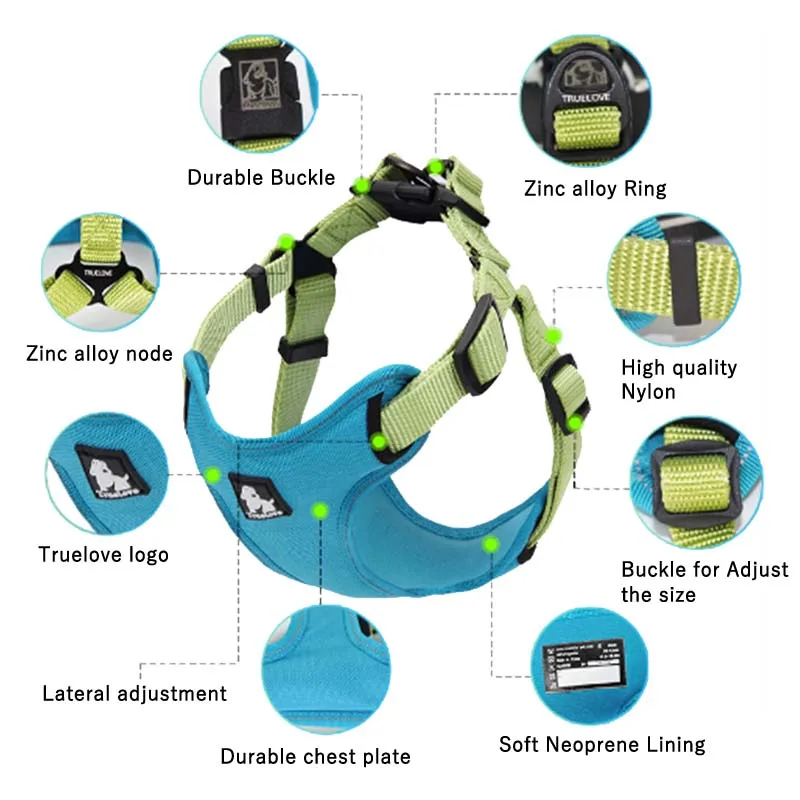 MySudui Truelove Medium Small Dog Harness Dog Harness Vest Strap Adjustable Reflective Puppy Pitbull Chihuahua Dog Accessories