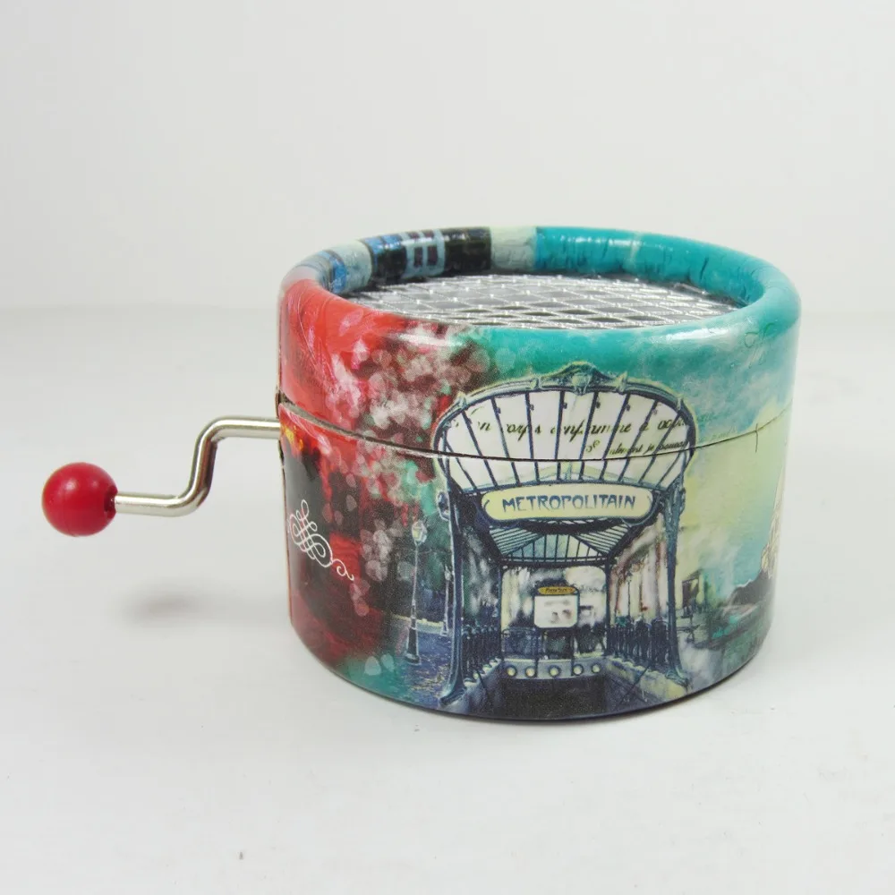 Amelie Paper Hand Crank Music Box DIY Special Gift Customized Engraved
