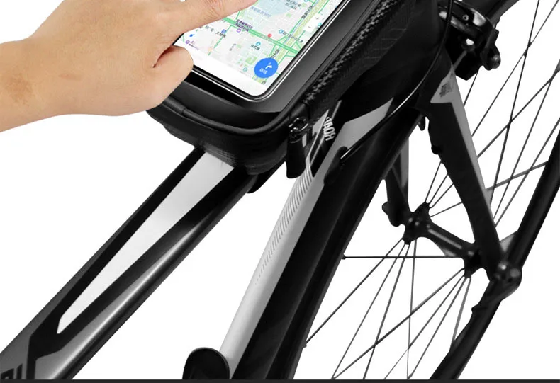 Сумка для горного велосипеда непромокаемая Водонепроницаемая Mtb Передняя сумка Мобильный чехол для телефона велосипедная верхняя труба сумка велосипедные аксессуары