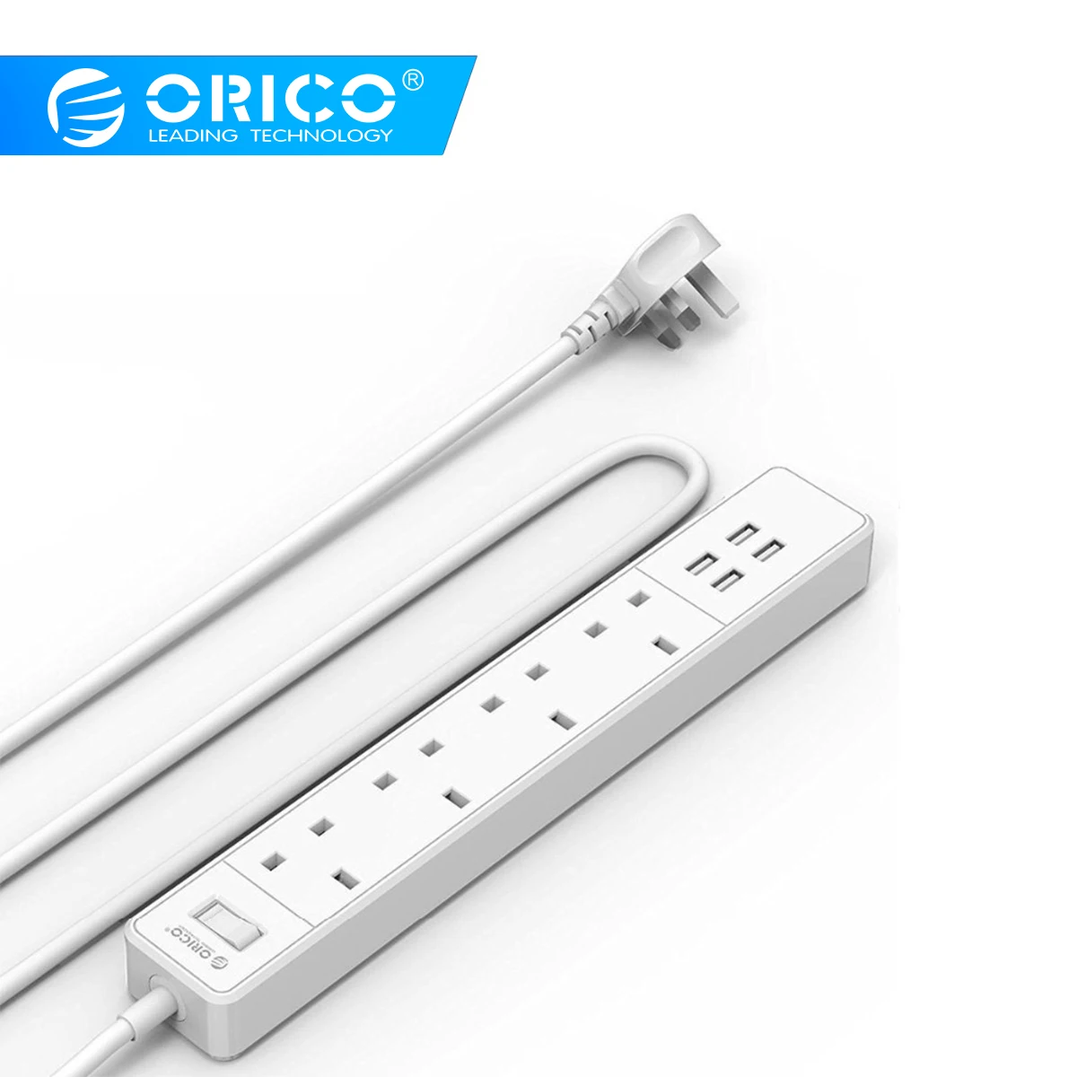 ORICO 4AC 4 USB силовая полоса Умная Электронная розетка вилка Великобритании для дома и офиса Защита от перенапряжения многофункциональная розетка-удлинитель