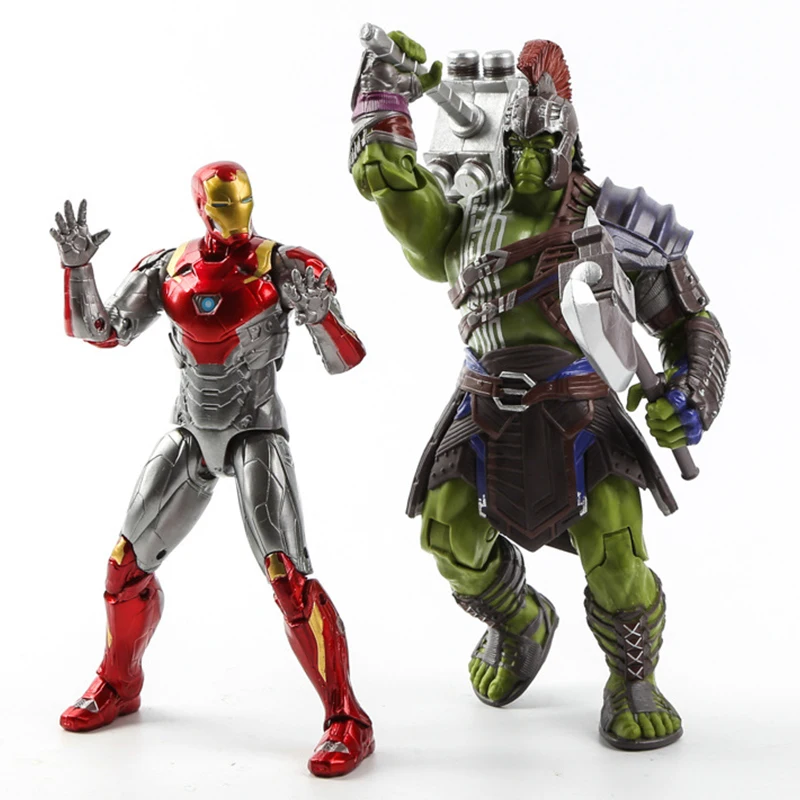 

MK47 Iron Man Avengers Endgame Marvel Hulk Thor 3 Ragnarok Hands Moveable Battle Axe Gladiator Action Figure Model Doll Toy Kids