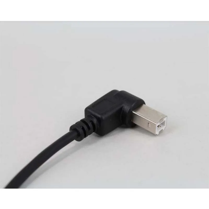 10 قطعة 90°USB2. 0 الإناث إلى طابعة ماسحة B كابل موصل ذكر الحبل الرصاص و المسمار قفل g