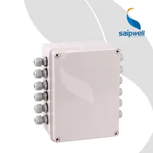 Saipwell Plastic Enclosure, IP66 Project box,Plastic Waterproof Box Plastic Enclosure with Water Joint and Terminal 150*200*100