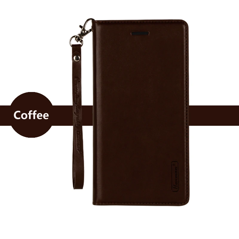 Coffee Кожаный чехол-книжка Hanman 10 шт. для samsung S7 edge S8 S9 S10 S10e Plus, чехол-кошелек с отделением для карт - Цвет: Coffee