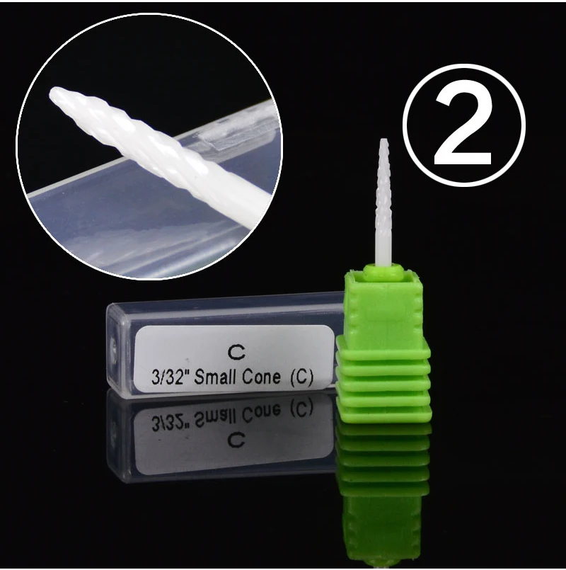 YZWLE высококлассный керамический сверло для ногтей пилка для ногтей 3/3" резак для электрического маникюрного станка инструмент для маникюра аксессуары для ногтей