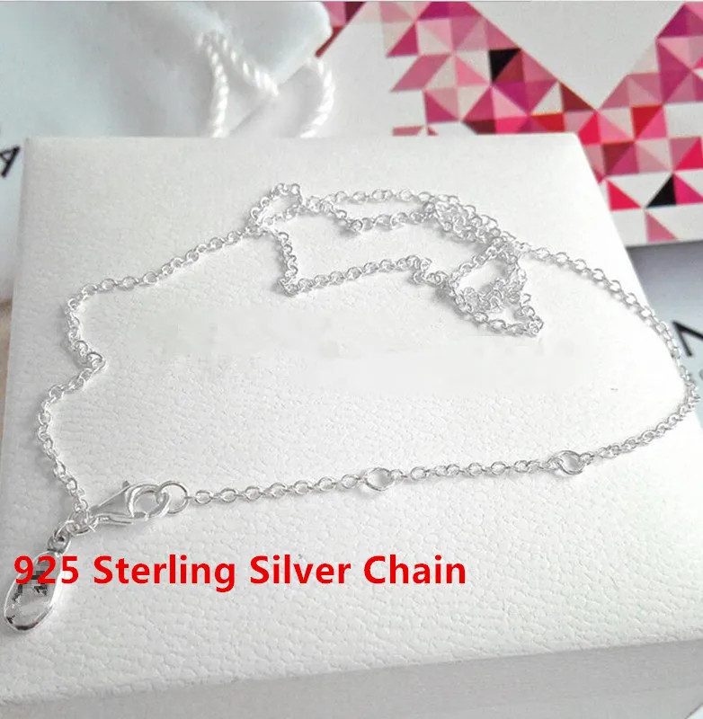 Женская мода стерлингового серебра 925 Регулируемый Европейский стиль цепочка Ручная работа ожерелье для подвески кулон низкая цена Длина 50 см и 80 см