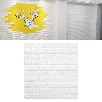 

OUTAD Waterproof EVA Foam 3D Brick Wall Stickers Home Decor DIY Self Adhesive Wall Covering Wallpaper for TV Background Bedroom