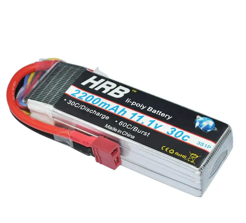 3s 11.1v 2200mah lipo battery with xt60 connector