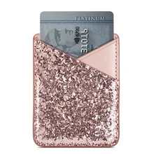 Самоклеющиеся блестки украшение практичная сумочка модная палка на телефон мини кредитный карман держатель для карт бизнес кошелек ультратонкий