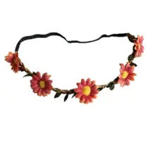 Женский пляжный праздничный ободок искусственная ромашка Подсолнух цветной ободок для волос эластичная резинка реквизиты для свадебной фотографии 14 цветов