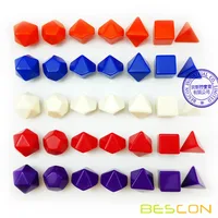 Bescon Blank Polyhedral RPG Dice 35pcs Assorted Colors Set, Solid Colors in Complete Set of 7, One Set for Each Color, DIY Dice 2