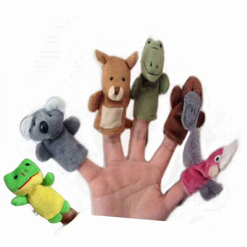 2017 New Retail Australian Aniamls Finger Puppets,Plush Baby Toys,Kids