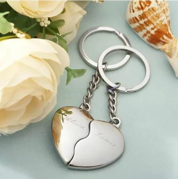 

Personalized Half Heart Together Zinc Alloy Keychains (Set Of 4)