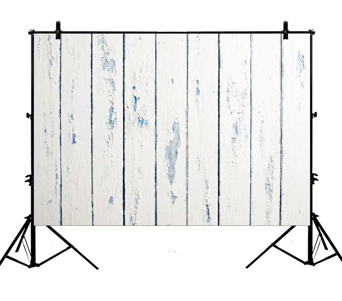 

5x7ft White Weathered Wood Planks Polyester Photo Background Portrait Backdrop