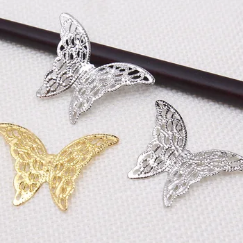 

30Pcs 27*37mm Vintage Cutout Butterfly Connectors Making DIY Accessories Charm Pendant Metal Connector Jewelry