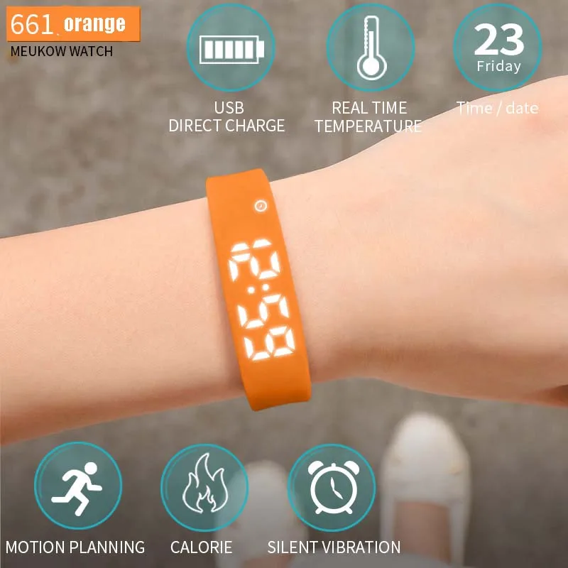 ZGO Kids Watches Boys Girls Waterproof Fitness Smart Watch Sport Children Watch LED Display Pedometer Smart Watch Men Women 661