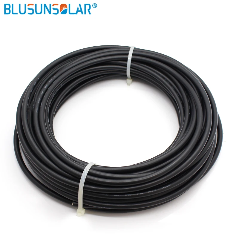 Лидер продаж 50 м/roll 2.5mm2(14 AWG) кабель для солнечных модулей кабель провода красный или черный медь проводник XLPE куртка с tuv ul утверждения