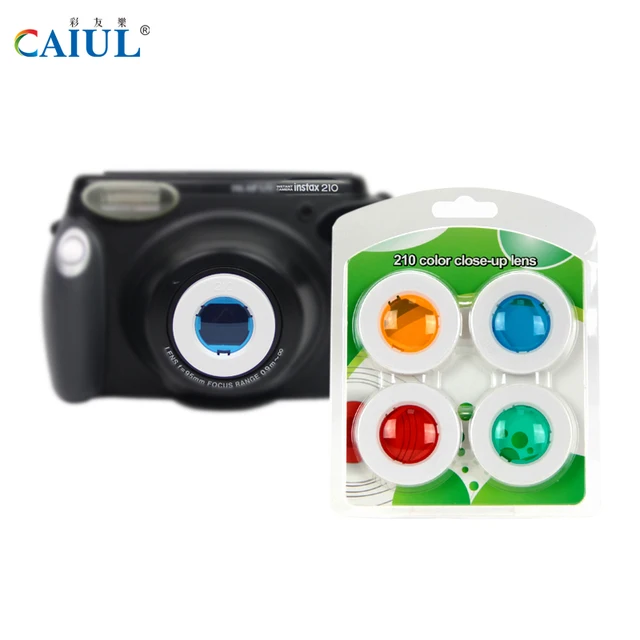 Best Offers CAIUL close-up lens suit for Fujifilm instax camera wide 210 300 instant camera lens UV self-portrait lens 4 colour filters