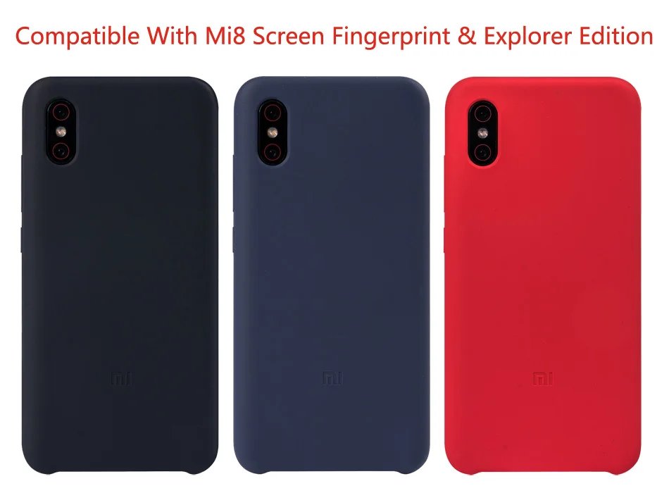 Original Xiaomi Mi8 Explorer Edition official Mi 8 Case Silicone Snapdragon 845/710 Mi8se Mi8 Screen Fingerprint Mi8 Pro