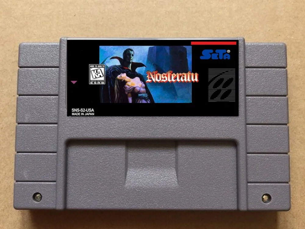 

NOSFERATU USA-NTSC version 16 bit 46 pins video games !