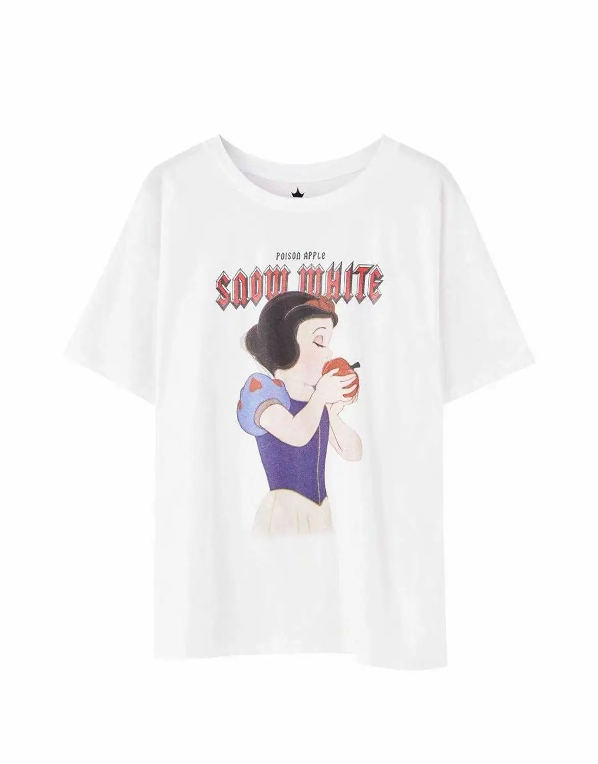 

women t-shirt 2019 cotton T high quality apple princess white short-sleeved zaraing vadiming sheining t-shirt female loose