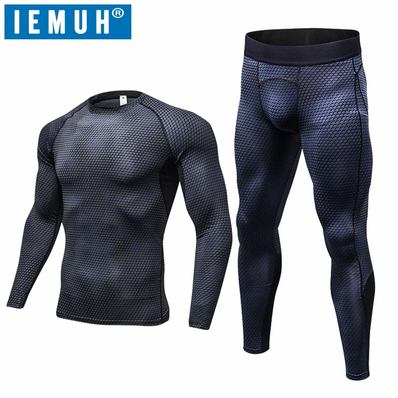 IEMUH 2018 New Winter Thermal Underwear Sets Men Quick Dry Anti-microbial Stretch Men's Thermo Underwear Male Long Johns Fitness
