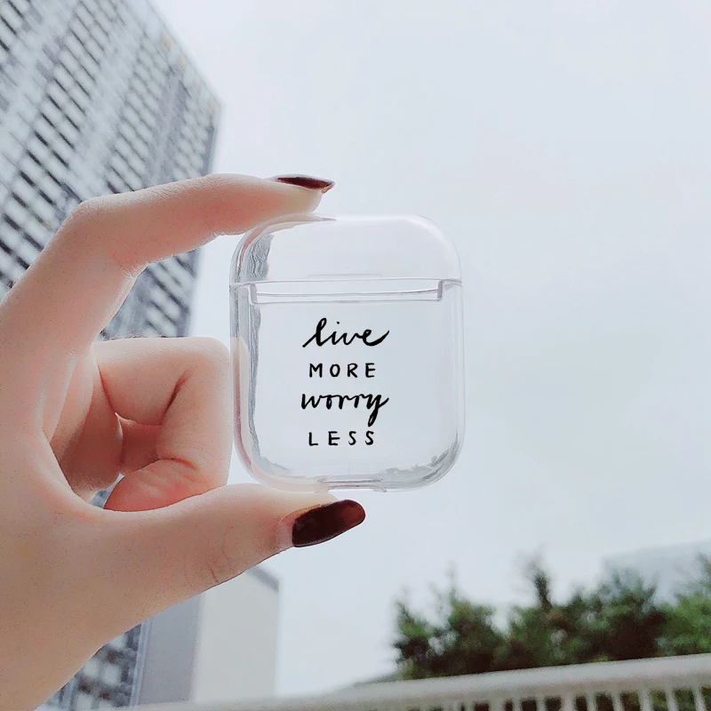 

Cartoon Transparent Wireless Earphone Charging Box Cover Bag for Apple AirPods 1 2 Hard PC Protective Case Cover for AirPods