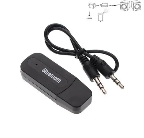 Wireless Bluetooth 3.5mm AUX Audio Stereo Music Home Car Receiver Adapter Mic 
