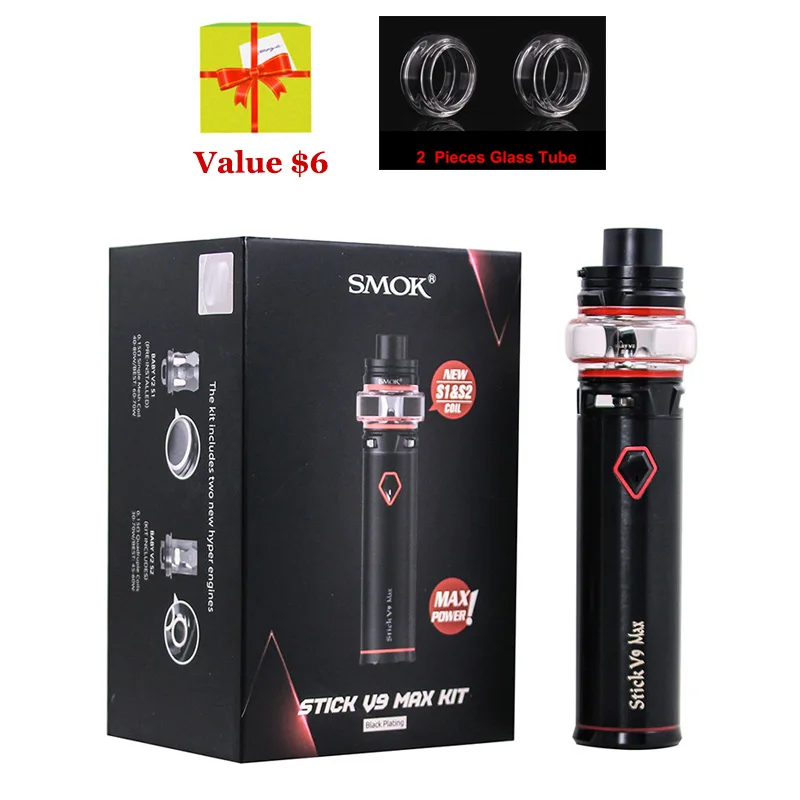 Набор для вейпа SMOK Stick V9 Max 4000 мАч 8 5 мл с катушкой S1 S2|Системы нагревания табака и