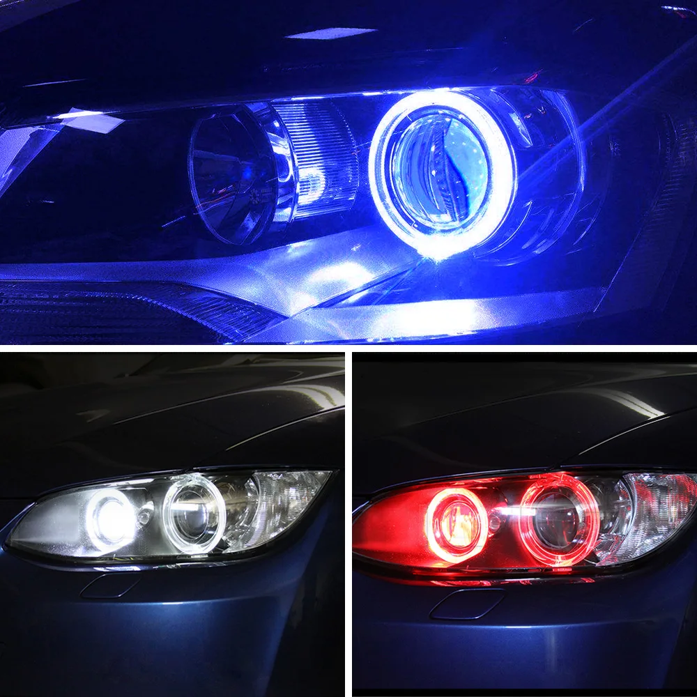 2 шт. Автомобильный светодиодный габаритный светильник в виде ангельских глаз, лампы дневного света, белый/красный/синий для bmw E39 E53 E61 E83 E63