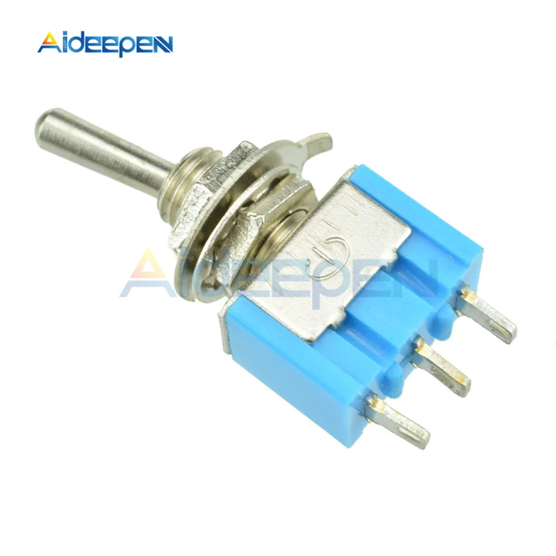

2Pcs Mini MTS-102 3Pin Toggle Switch 3A 250V AC/6A 125V ON-ON 3 Pin 2 Postion Miniature Slide Switch