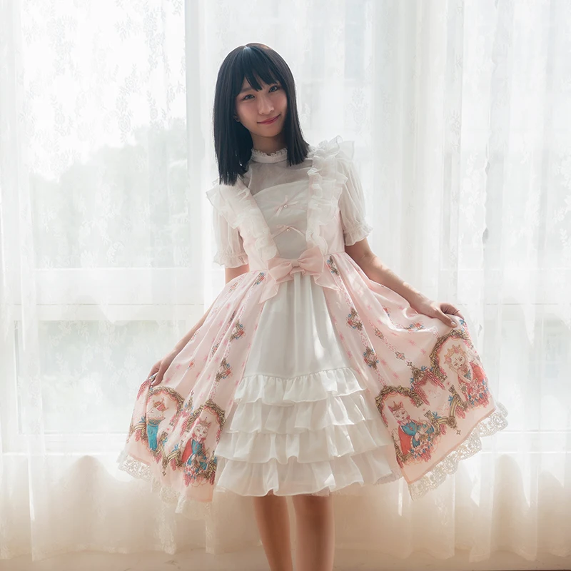 

Fox Country ~ Sweet Printed Lolita JSK Dress with Open Front by YLF