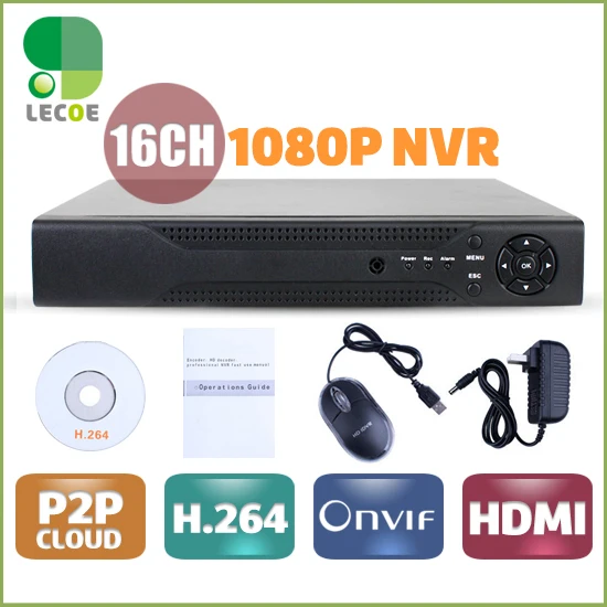 Камера видеонаблюдения 16 каналов 2SATA NVR Onvif H.264 HDMI Full 960P HD каналов|Видеорегистратор