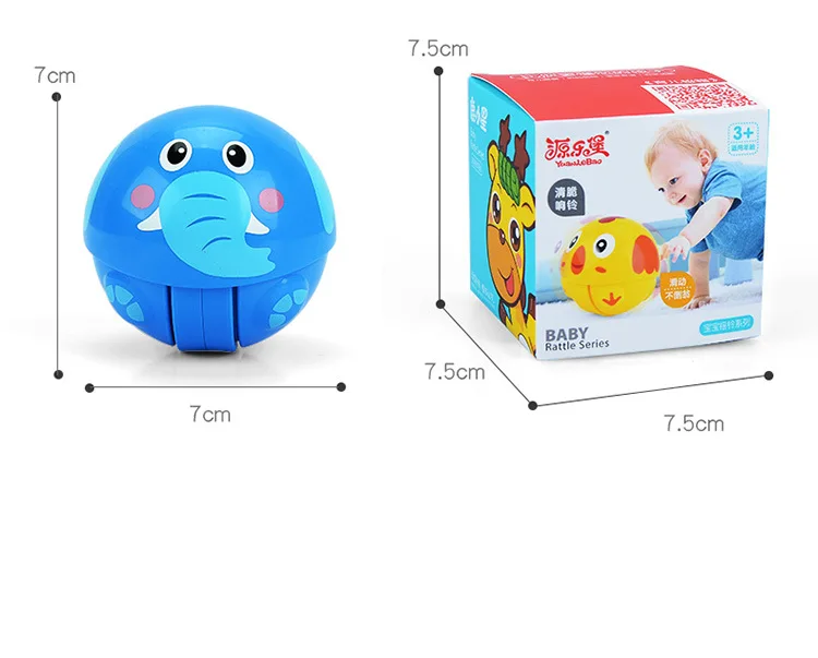 Baby Shaker Moving Tumbler Cows Dogs Penguins Chickens Frogs Elephants Musical Instrument Toys for Baby Walker Toddler Assistant (1)