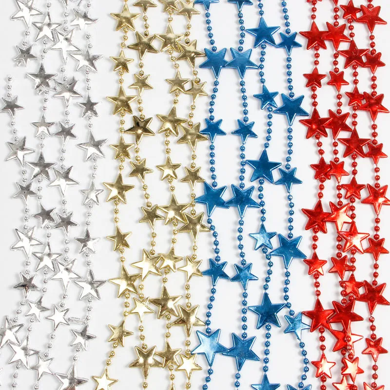 

1PCS New Christmas Ornament Xmas Tree Decor 270cm Star String Hanging Jewelry Bright Chain Curtain Wedding Home Party