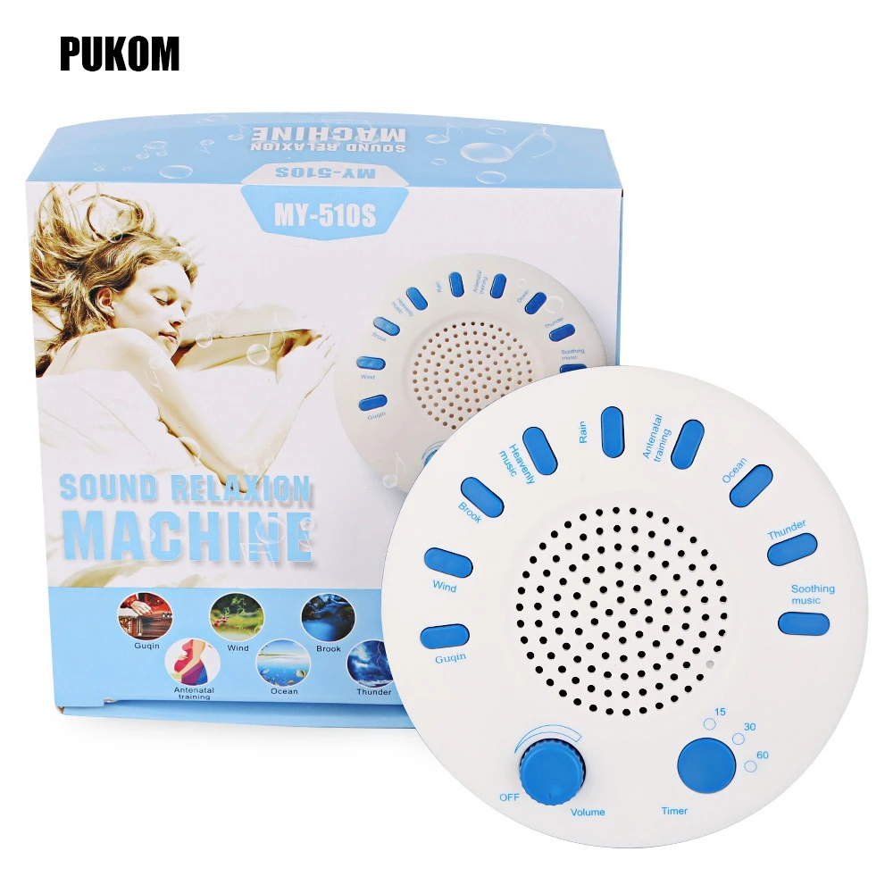 

PUKOM Music Sleeping Instrument Sound Relaxation Therapeutic Machine Sleep Helper with 9 High Quality Nature Music