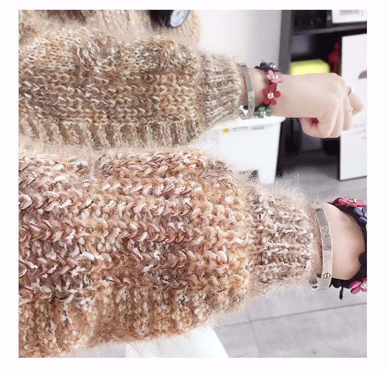 2019 Осень Зима Тонкий тонкие свитера для женщин пуловер с длинными рукавами трикотажные женский свитер-пуловер пуловеры для верхняя одежда