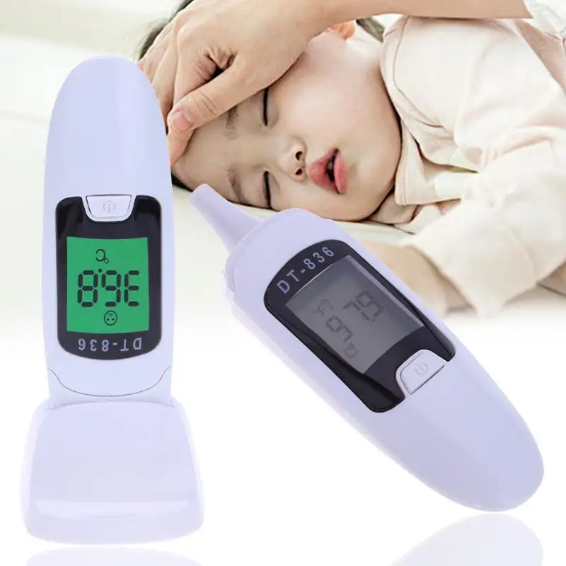 

1 Pcs LCD Digital Infrared Baby Ear Thermometer Non-contact Ear & Forehead Body Temperature Baby Adult Medical Fever Thermometer