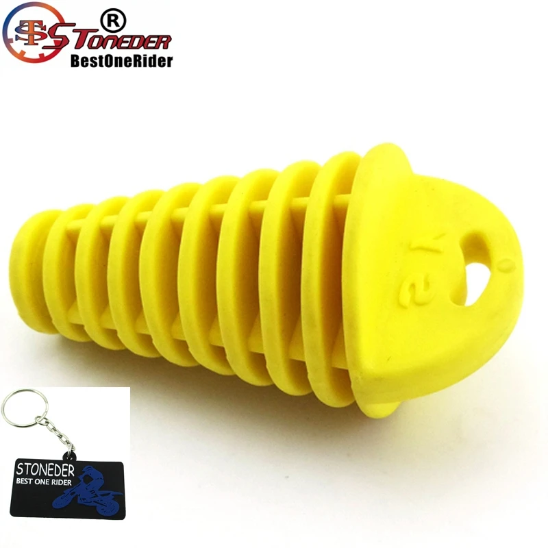 STONEDER Exhaust Muffler Bung Cleaner Black Wash Plug For Pit Dirt Bike Motorcycle Motocross
