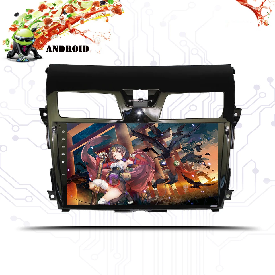 Perfect Octa Cor 10.1 inch 1024*600 Android 9.1 Car Video Audio Player for Nissan Teana 2013 - 2018 with GPS Navigation Bluetooth System 5