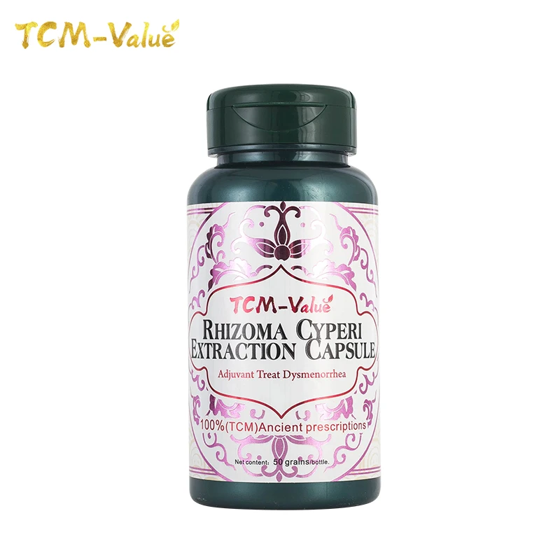 

TCM-Value Rhizoma Cyperi Extraction Capsule, Adjuvant Treat Dysmenorrhea, Cure Abdominal pain, Cure Weak waist and knees, 50pcs
