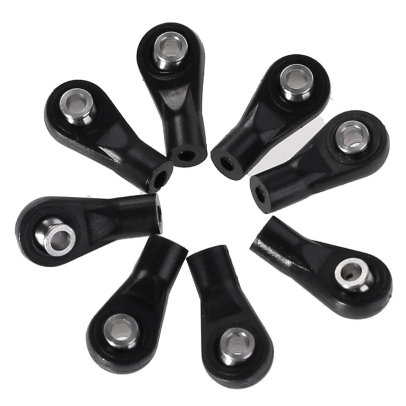 

8PCS M3 Plastic Bent Rod Ends for Axial d90 SCX10 RC Car Crawler Width Balls