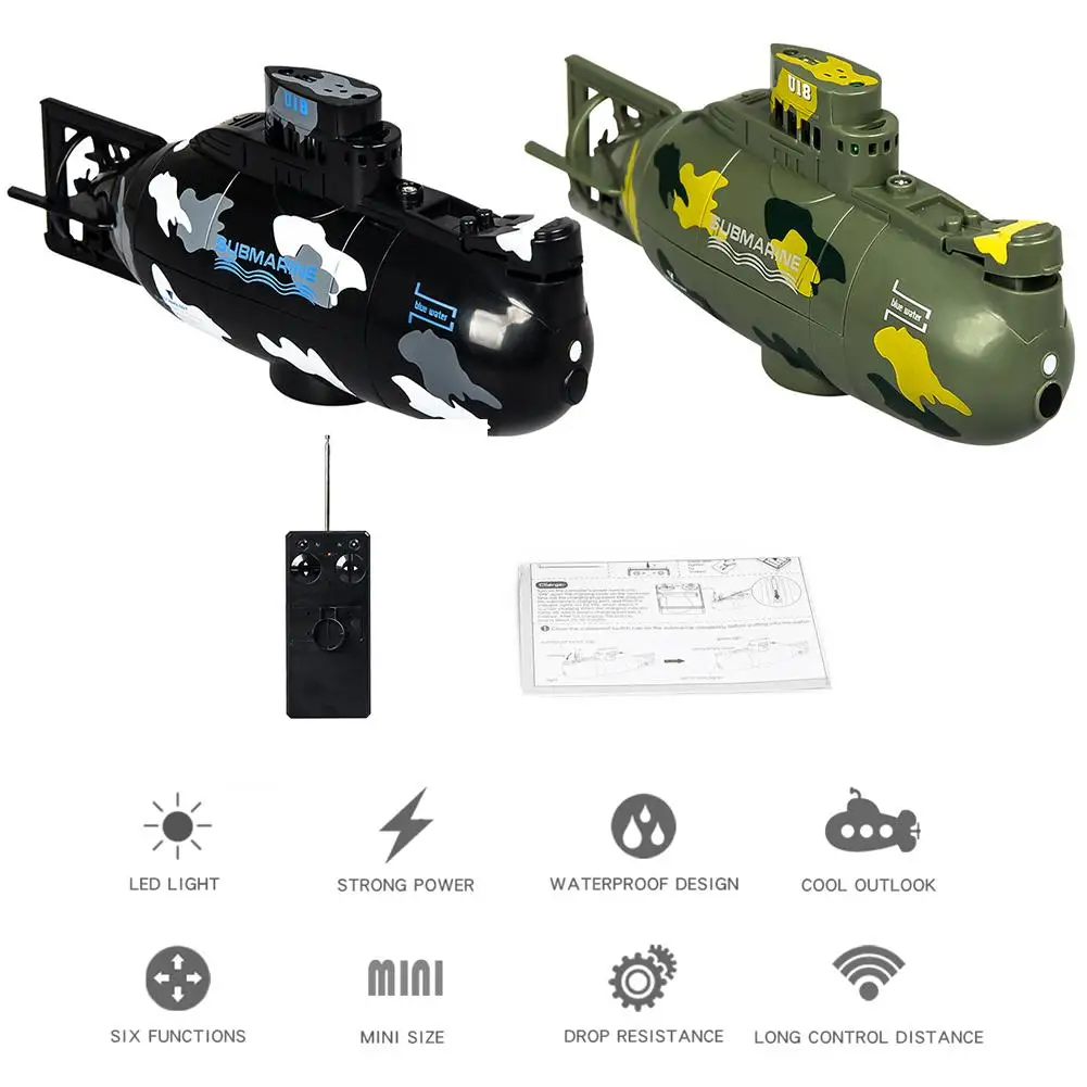 

Wireless Mini RC Submarine Diving Floating Mini Submarine Kids Summer Water Toy Rechargeable Simulation Remote Control Toy
