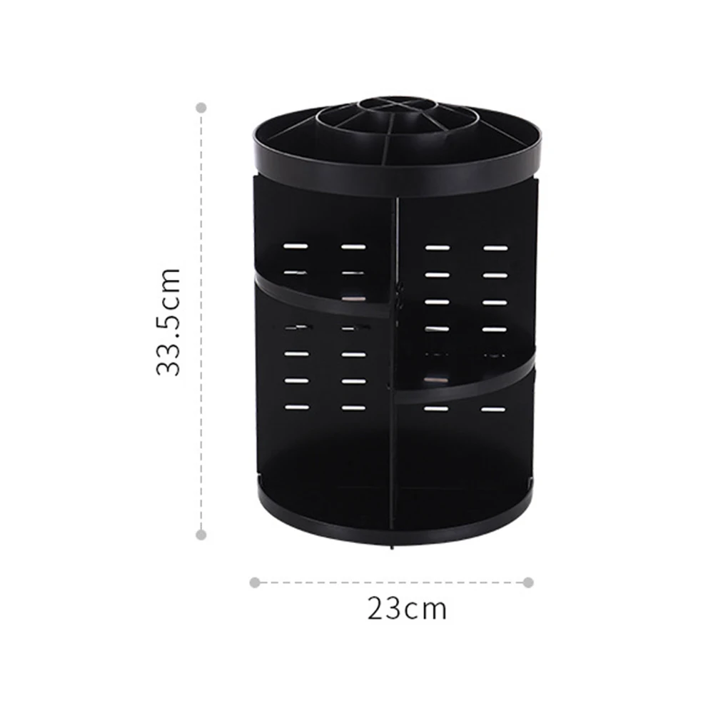 

Hot Sale 23*33.5cm 360 Degree Rotating Makeup Organizer Multifunction Jewelry Cosmetic Lipstick Brushes Make Up Holder
