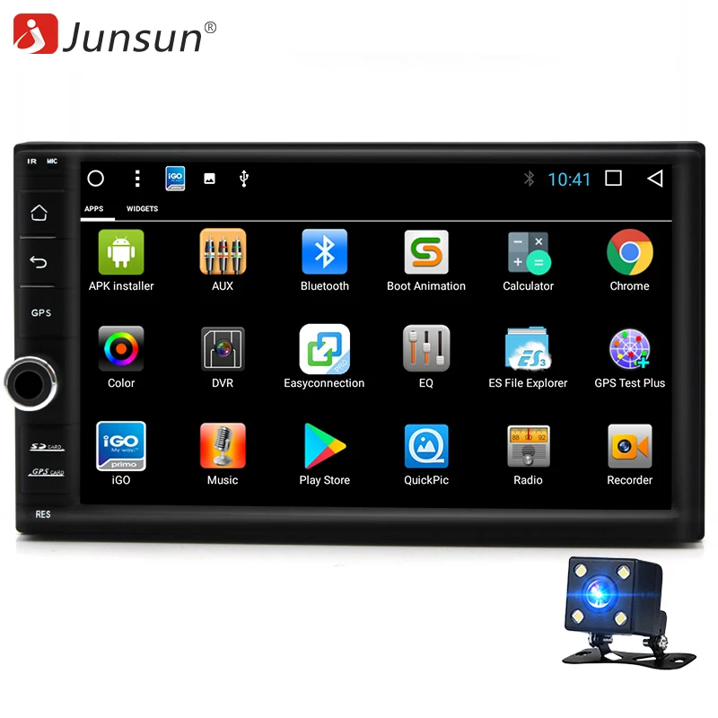 Junsun r179 2 DIN Android 7.1 Автомобильный мультимедийный играть GPS навигации нажмите