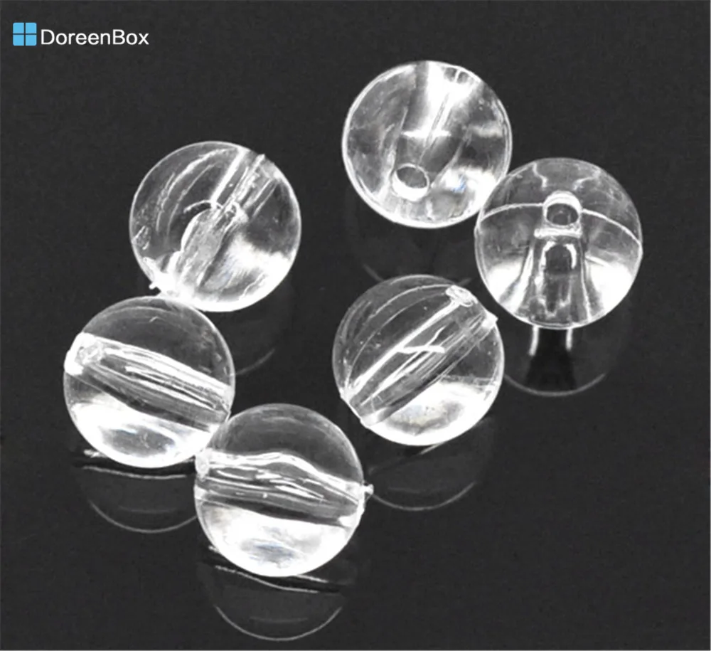 Buy Doreen Box hot 200Pcs Clear Acrylic Round Spacer