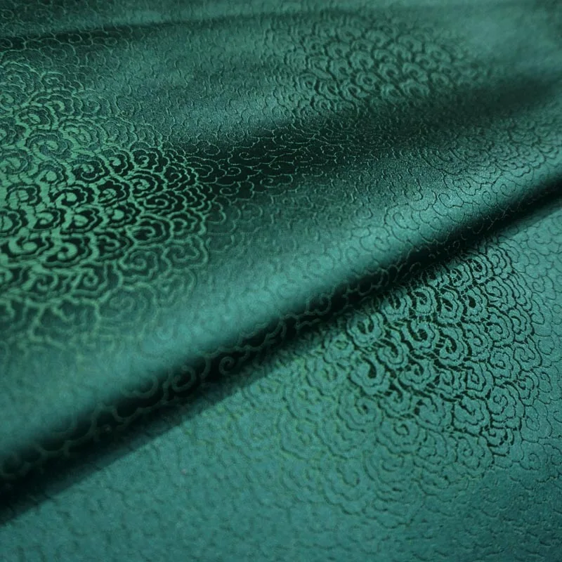 75x50 см темно зеленые Облака Стиль дамасский шелковый атлас парча жаккардовая ткань костюм обивка мебель шторы одежда материал