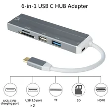 Usb-хаб USB C к HDMI USB 2,0 SD/TF кард-ридер адаптер для MacBook samsung Galaxy S9/Note 9 huawei P20 Pro type C USB 3,0 концентратор