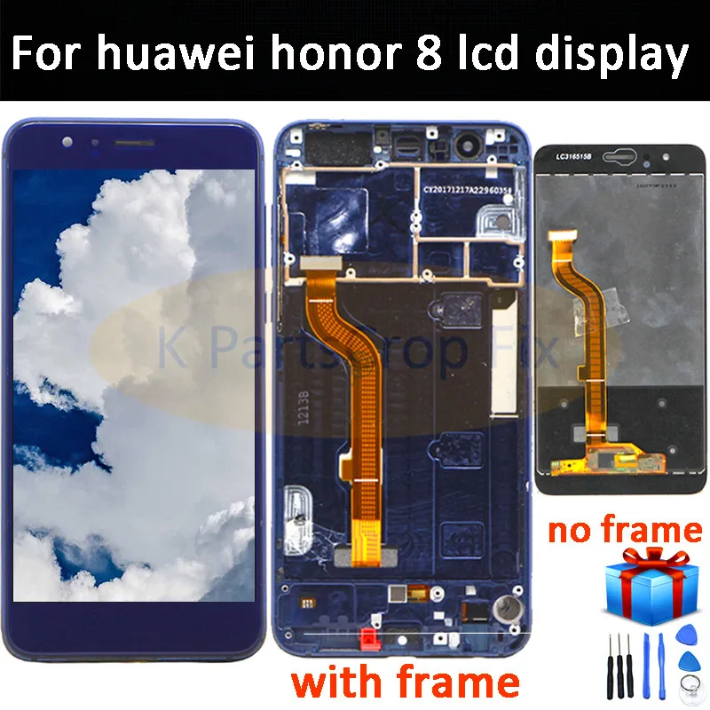 ЖК дисплей для Huawei Honor 8 сенсорный экран с дигитайзером рамкой L09 L14 рамкой|lcd